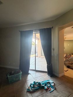 Brown curtain