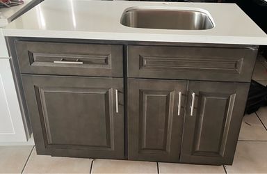 Kitchenette with sink and quartz countertop for studio, garage or addition