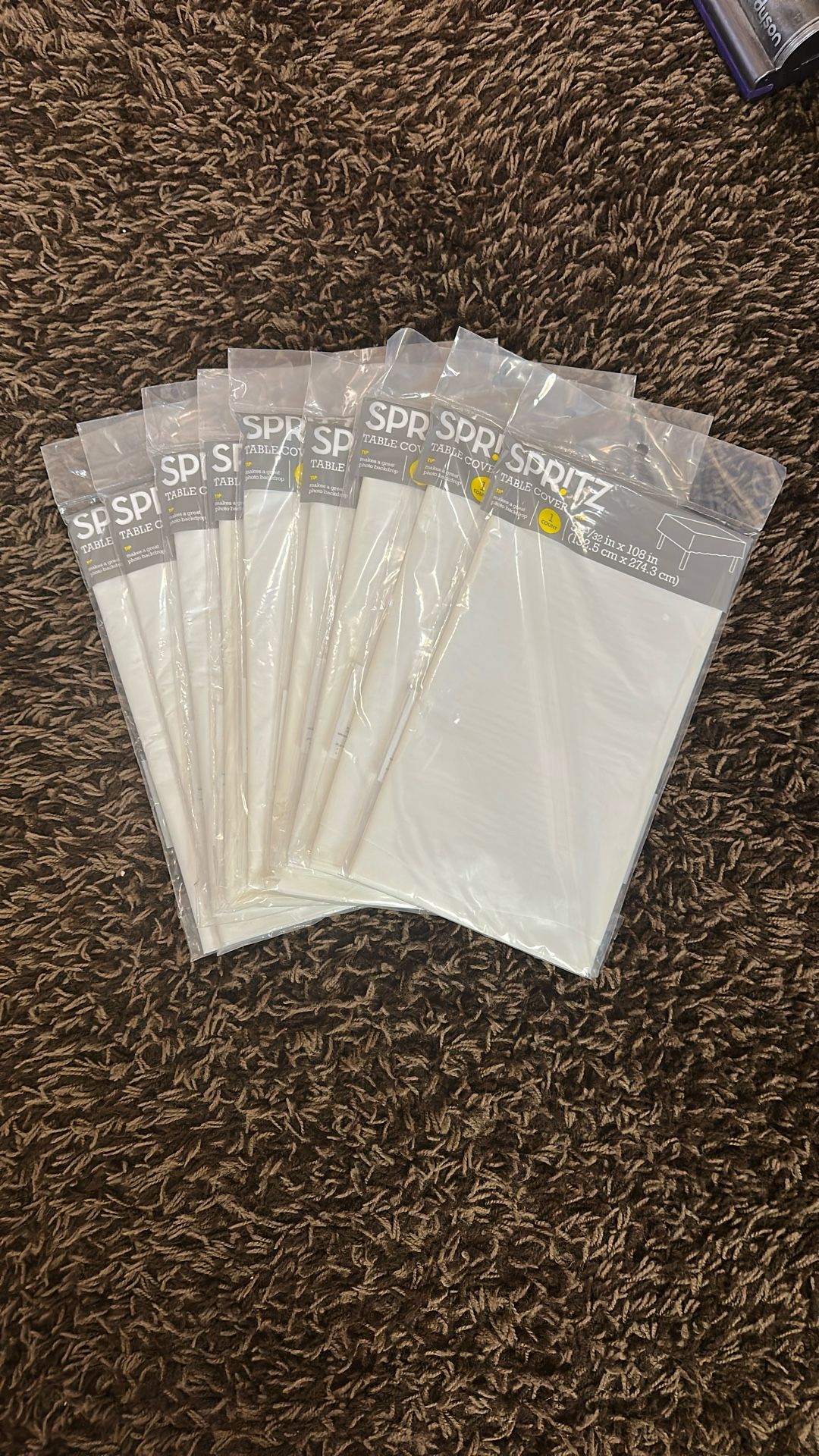 White Plastic Table Covers