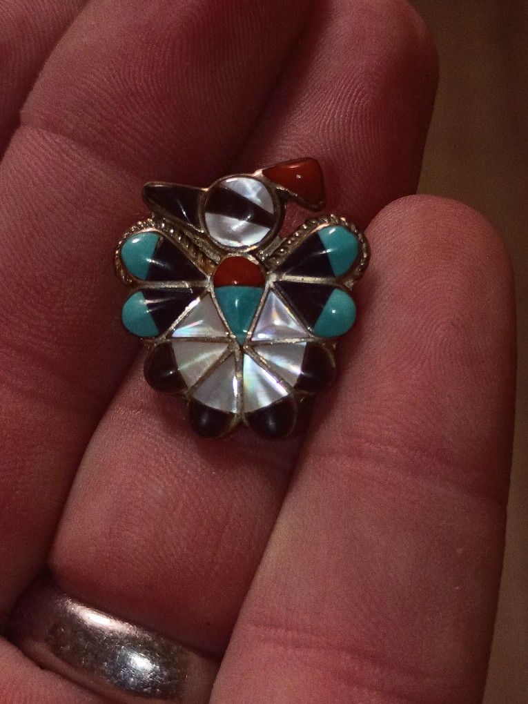 Vintage Zuni Thunderbird Pin