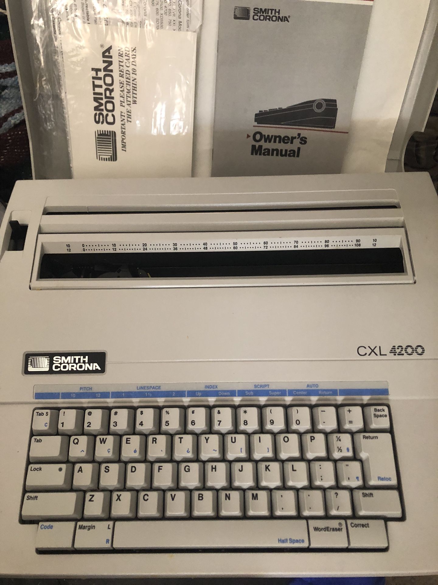 Smith Corona Typewriter With Accessories