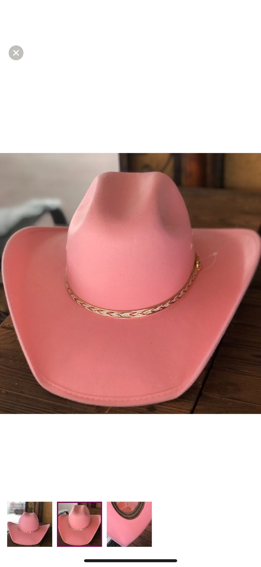 Pink Western Hat