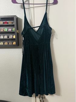 Green velvet dress 6/med