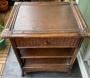 Pier 1 Imports Made in Indonesia Brown Table Stand with Drawer