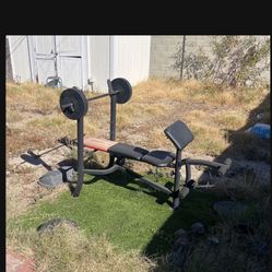 Weight Bench With Weights 100lb Weight Set