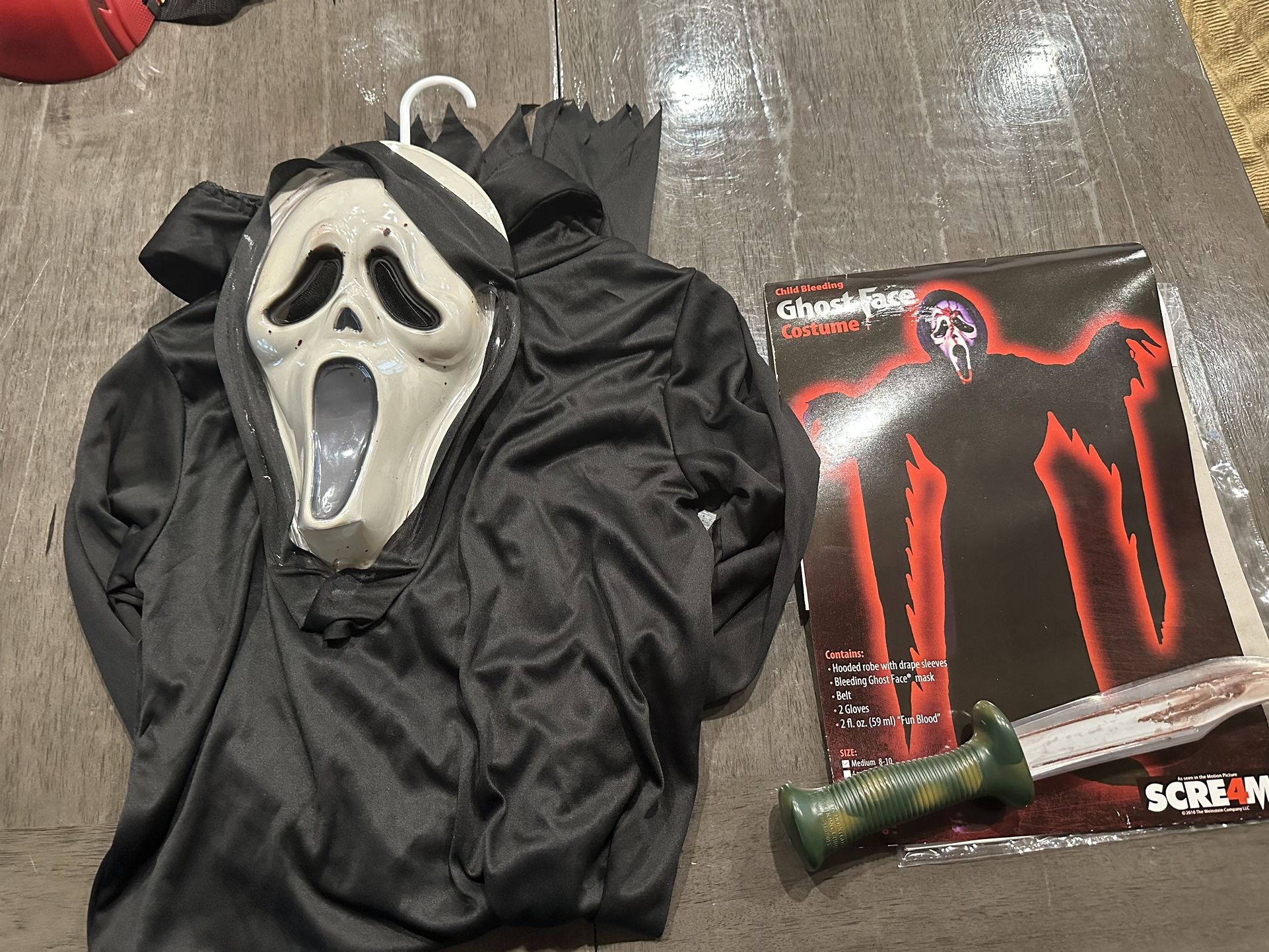 Scream Boys Bleeding Ghost Face Scary Halloween Costume, Fun World, Size M