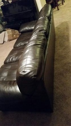 Signature Design by Ashley Commando Sofa in Dark Brown Leather