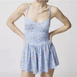 Urban Outfitters Floral Shorts Romper