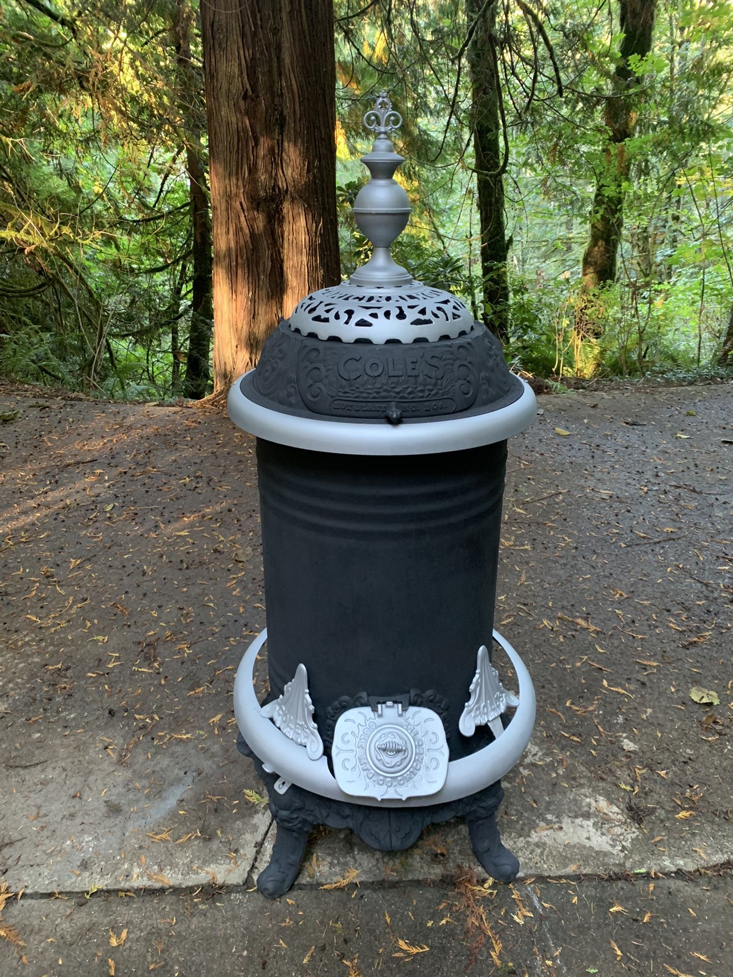Cole’s “Hot Blast” Barrel Wood Stove