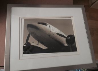 Framed airplane art 11x12
