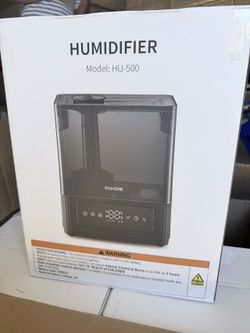 FOHERE Smart Humidifiers for Bedroom, 6L Warm and Cool Mist Quiet Humidifier with 60H Runtime, Humidity Control, Oil Diffuser, Sleep Mode, 12H Timer,