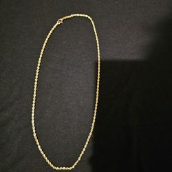22in Gold Plated Rope Chain $50