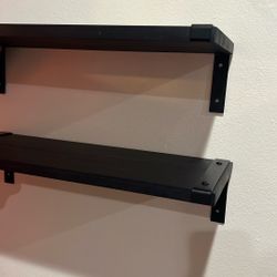 16” X 5” Wall Shelves ( Set Of 7) Black 