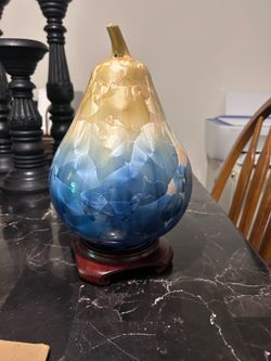 Glazed pottery pear