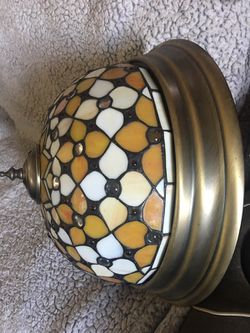 Stain Glass hand made Ceiling Light 16 inch Roundi