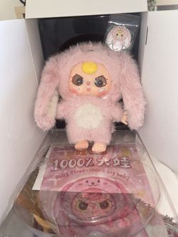 Baby Three 1000% with Rare Special eyes - New Pink Bunny with Box (OBO)