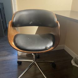 Office Chair, black faux leather