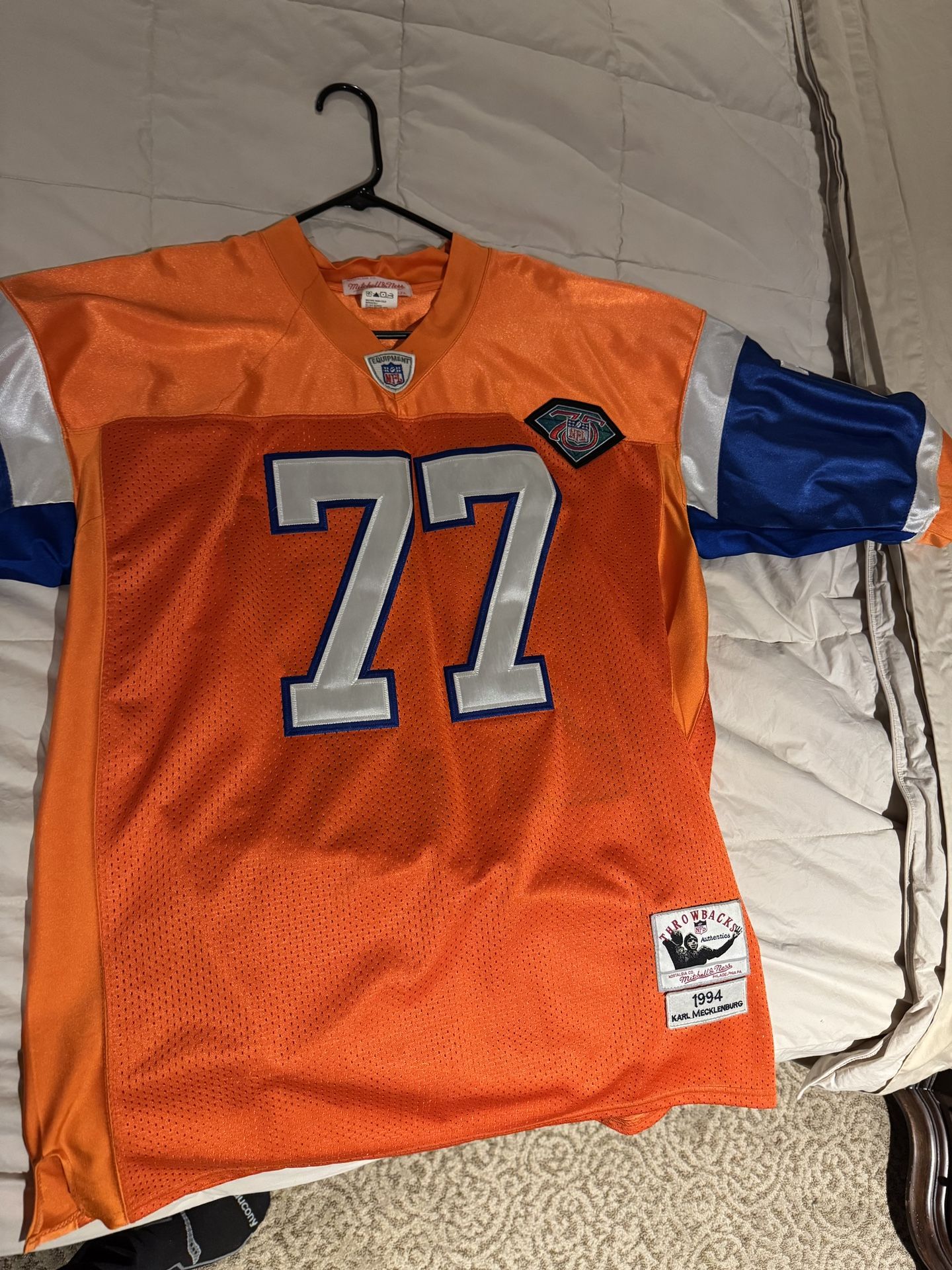 Denver Broncos Karl Mecklenburg Large Jersey Signed