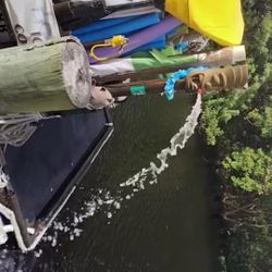 A 20ft Pontoon Tiki Boat Commercial SS Grill Party food Boat 70hp Yamaha outboard honda generator +