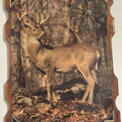 Rustic Deer Wall Clock 