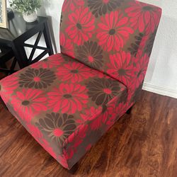 70 For 2 Accent Chairs Red/Brown 
