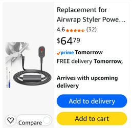 New Replacement Charger Cable Compatible with Dyson Airwrap Styler
110V Hair Power Charger Cord, Durable Plug Adapter, Heat-Resistant Cable, For Airwr