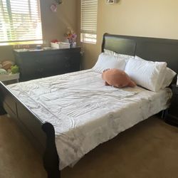 Nice Dark Grey Bedroom Set