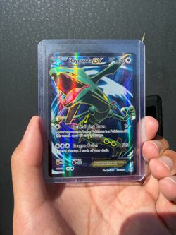 Rayquaza EX - Roaring Skies (front crease)