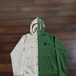 (2009) Bape X Ambush Shark X Crocodile Full Zip up Hoodie Size Large 