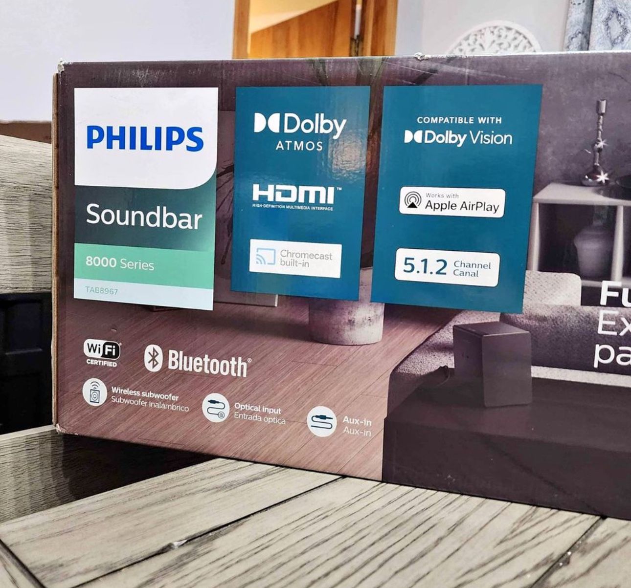Philips Soundbar With Rear Speakers