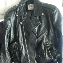 Brand New Motorcycle Leather Jacket With Matching Leather Pants