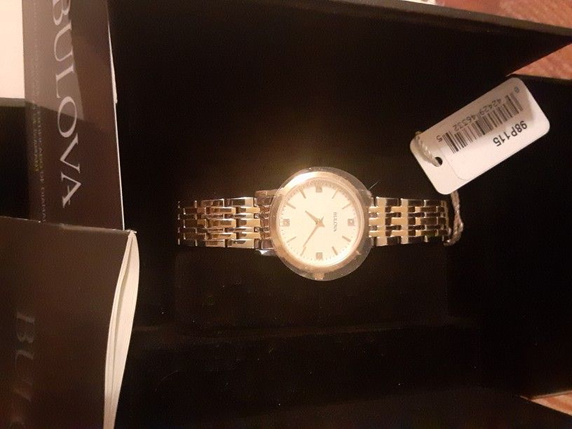 Bulova Diamond Women's Watch with Diamond Certificate 