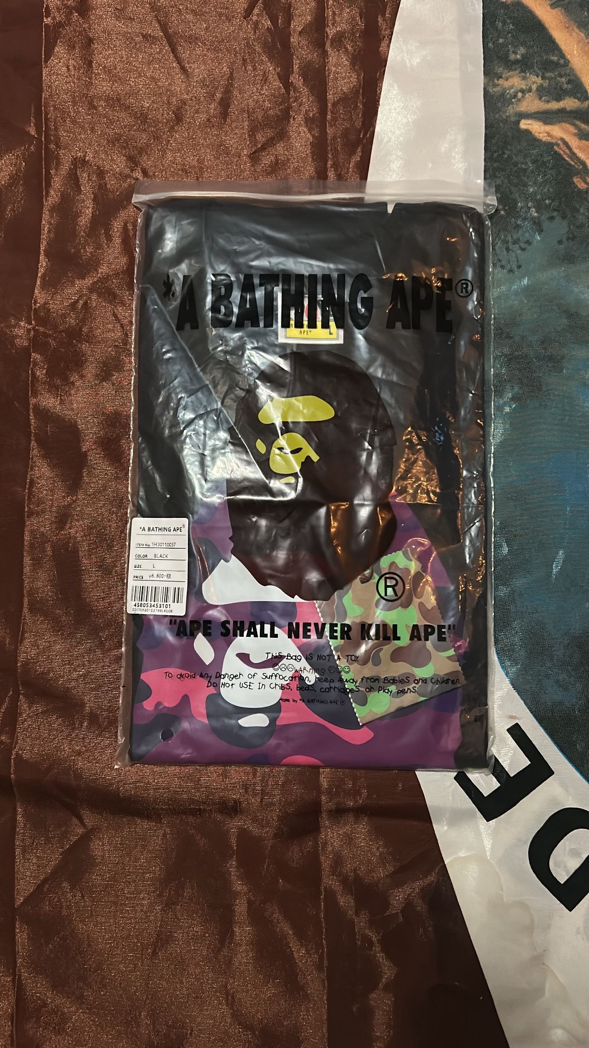 Bape Black & Purple Camo Streetwear Tshirt