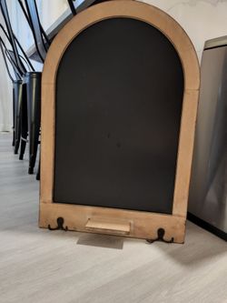 Chalk board with key holder