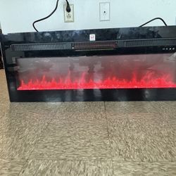 Electric Fireplace W/ Heater and Remote Control