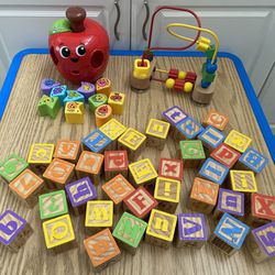 Toddler Toys Leapfrog Sorter Bead Maze And Wood Blocks