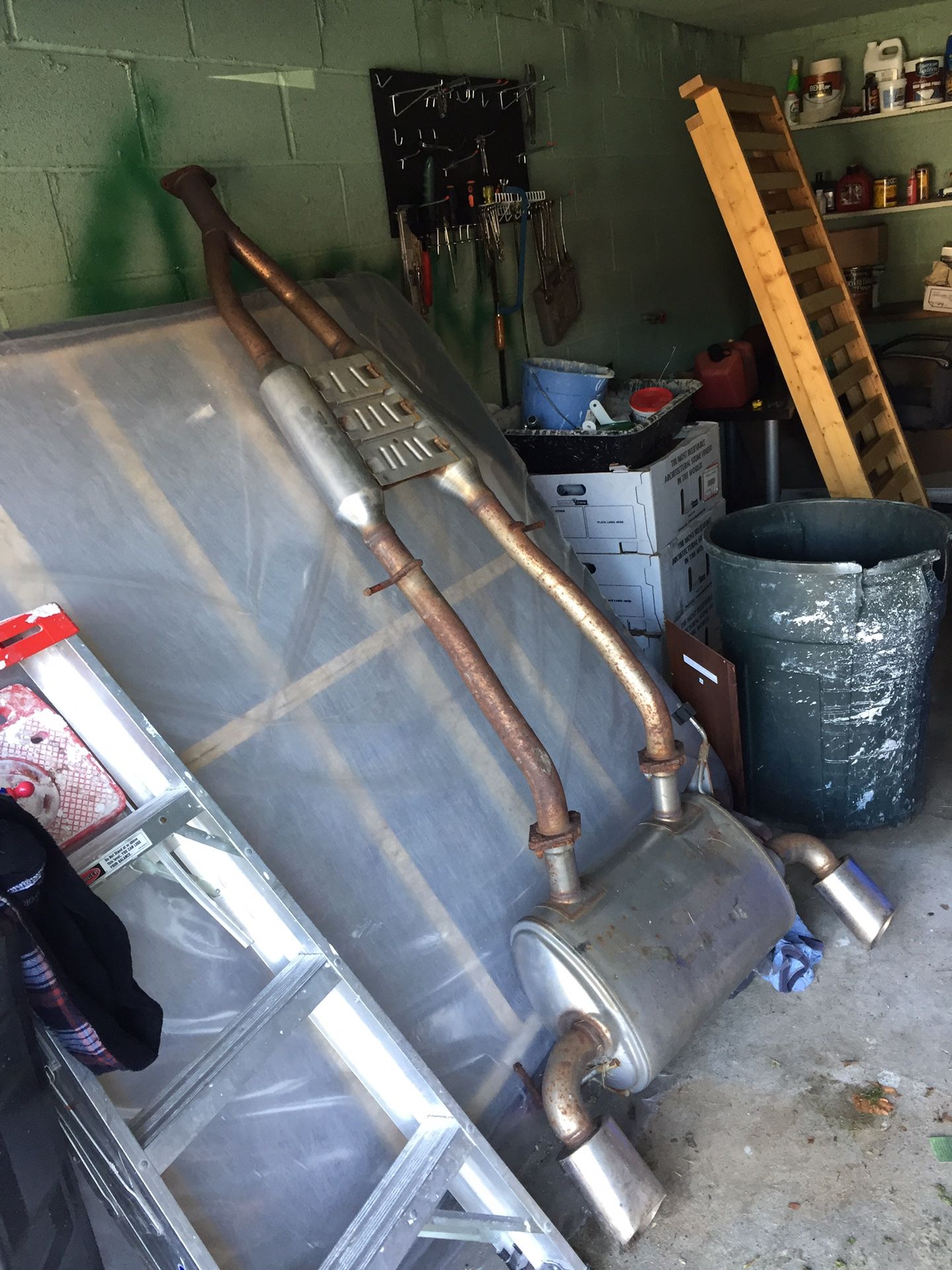 Infiniti G37 coupe muffler and midpipe