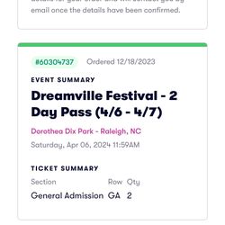 Dreamville Festival Tickets 