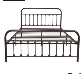 Brass Vintage Vibe Queen Metal Frame Still In Box