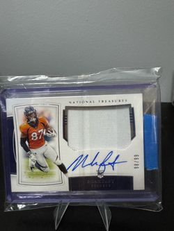 Noah Fant Rookie Patch Auto National Treasures