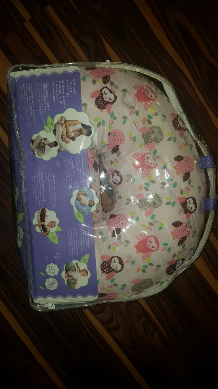 NEW Boppy Pillow with Owls covered
