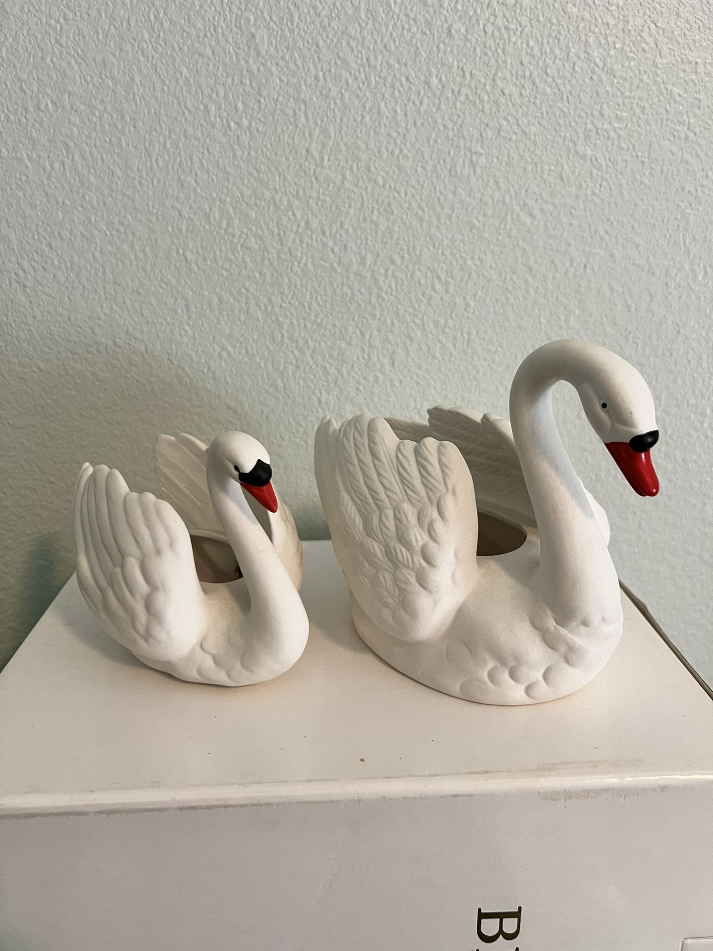 Vintage Goebel West Germany Swan Figurines