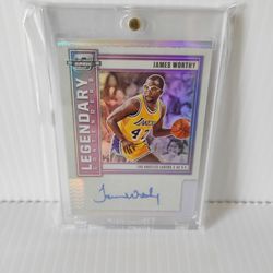 James Worthy Lakers Autographed Card