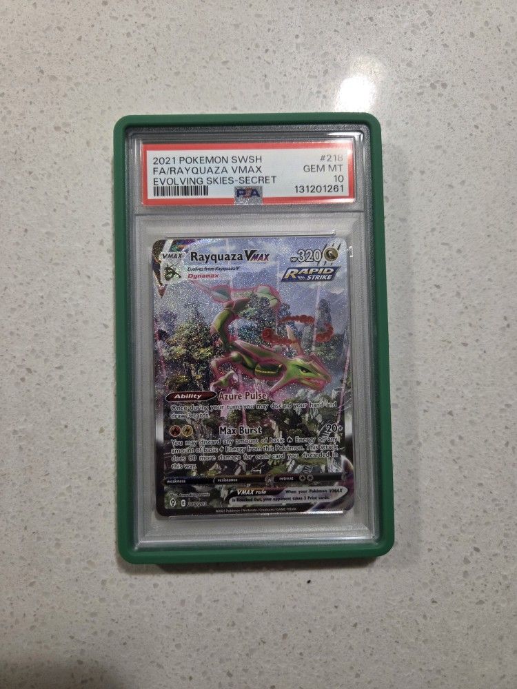 Rayquaza VMax Evolving Skies PSA 10