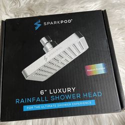 Brand NEW In Box Shower Head By Sparkpod By Color Radiant Rainbow