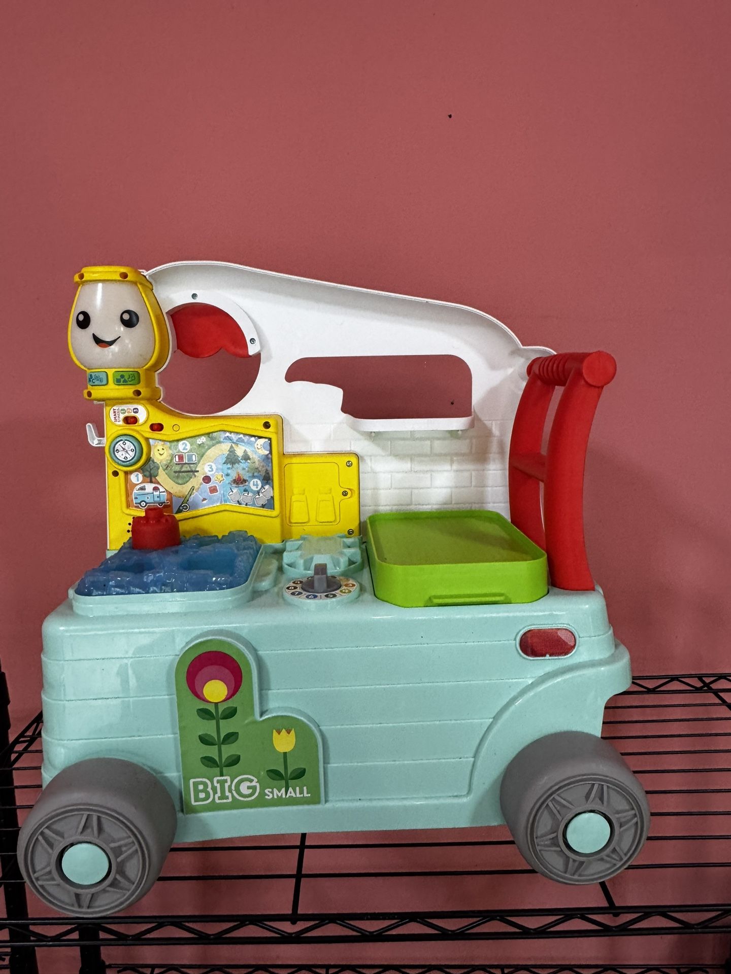 Fisher-Price Laugh & Learn 3-in-1 On-the-Go Camper Infant Walker & Toddler Activity Center, Unisex