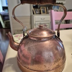 ANTIQUE COPPER TEA KETTLE 
