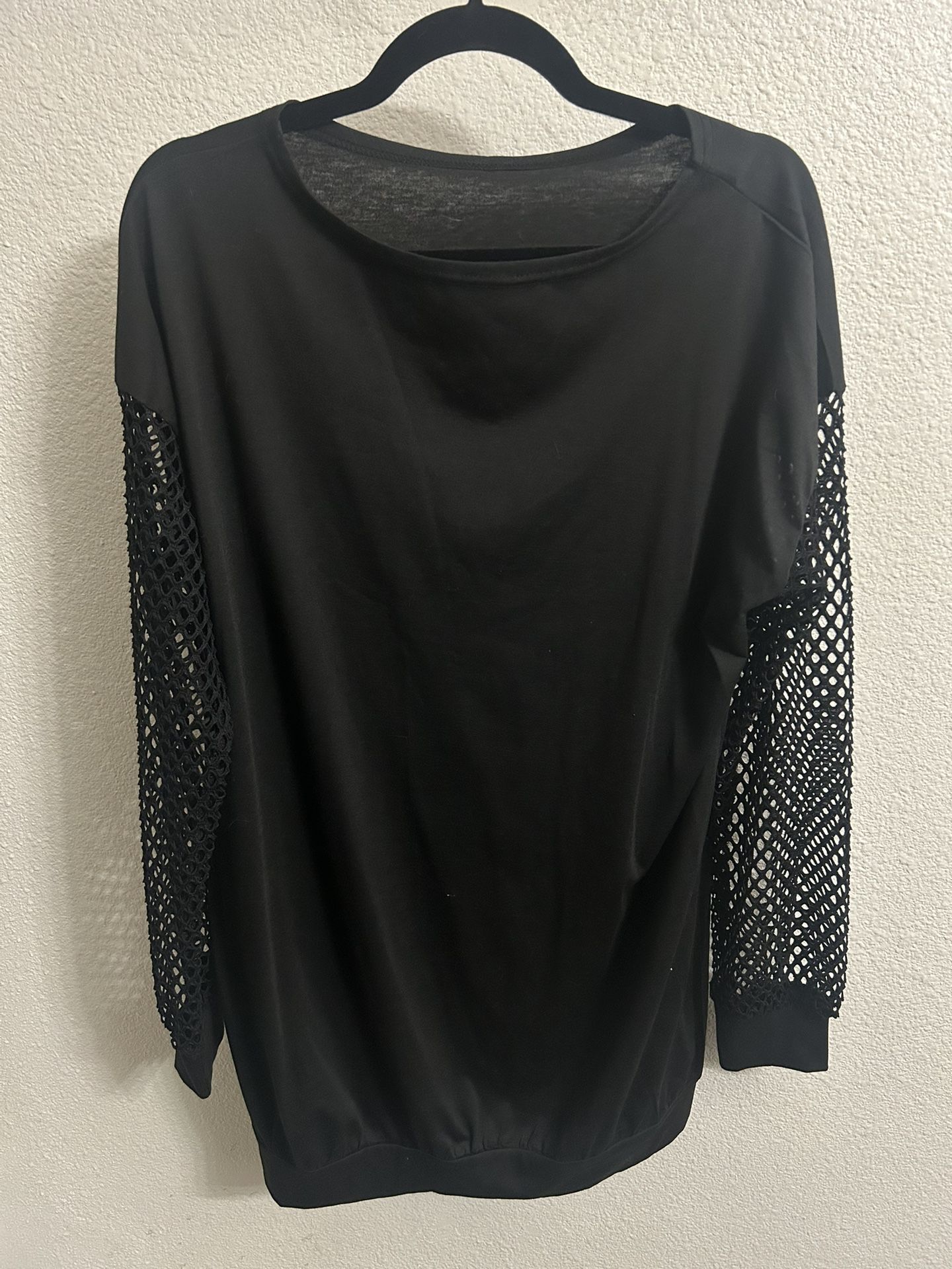 Fishnet Sleeve Dress Size Small