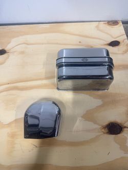 1999 Harley-Davidson Dyna OEM Chrome Battery Cover + Horn Cover