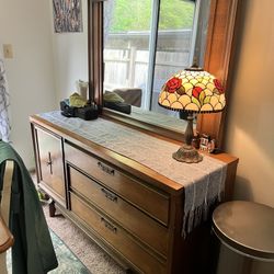 Mid-Century Modern Dresser with Mirror